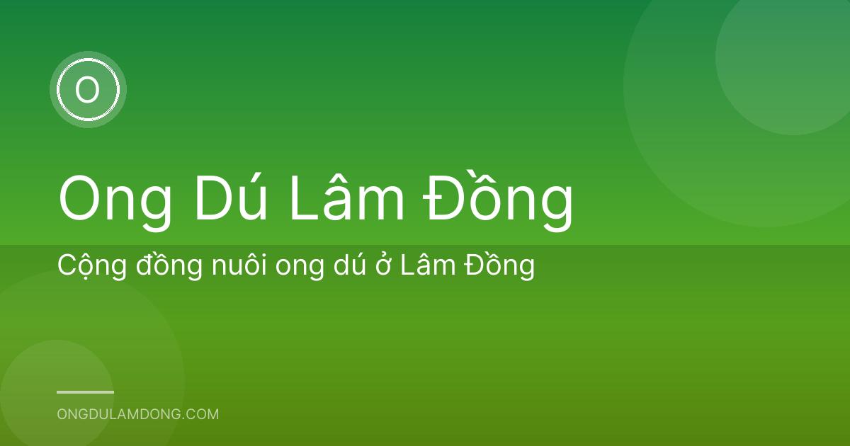 Cộng đồng nuôi ong dú ở Lâm Đồng